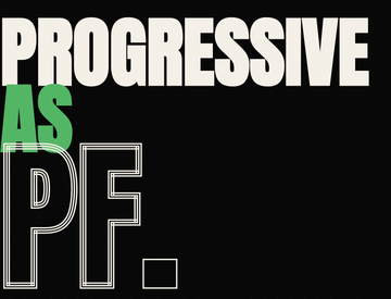 Progressive as PF logo